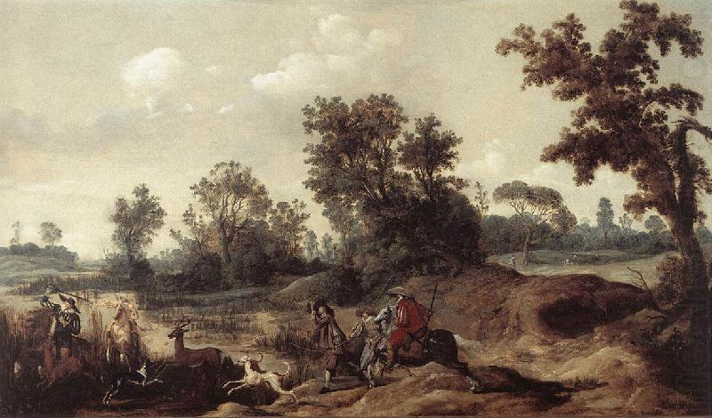 Stag Hunting in the Dunes, BLEKER, Gerrit Claesz